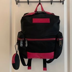 Steve Madden Pink and Black Backpack